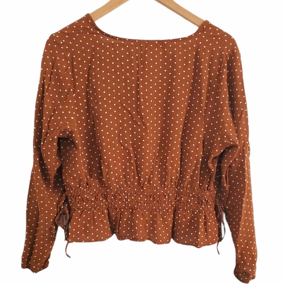 brown crop top h&m